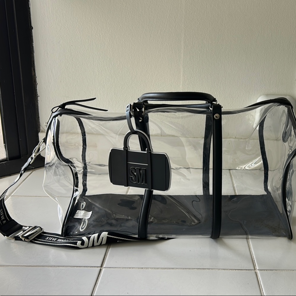 Steven By Steve Madden Clear and Black Backpack